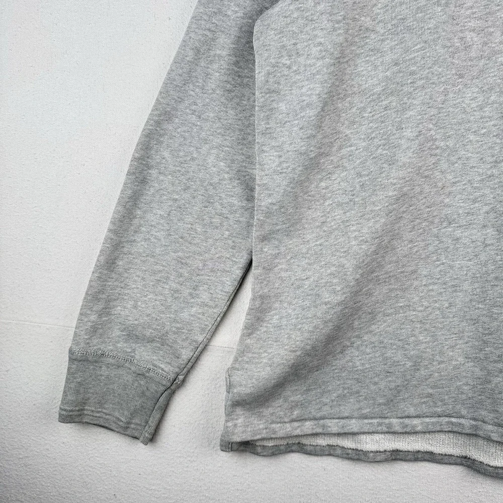 90s Vintage Polo Ralph Lauren Mens‎ Large Henley Sweatshirt Gray *Distressed